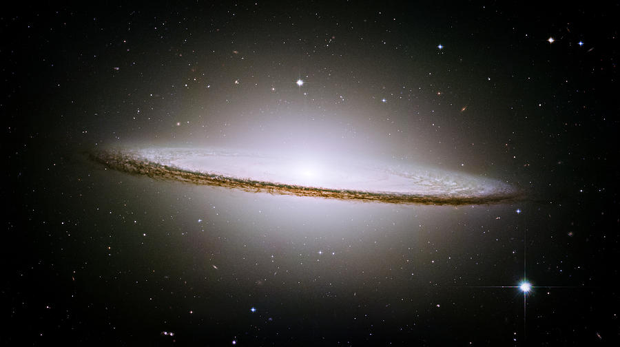 Interstellar Photograph - Sombrero Galaxy - Hubble by Space Art Pictures