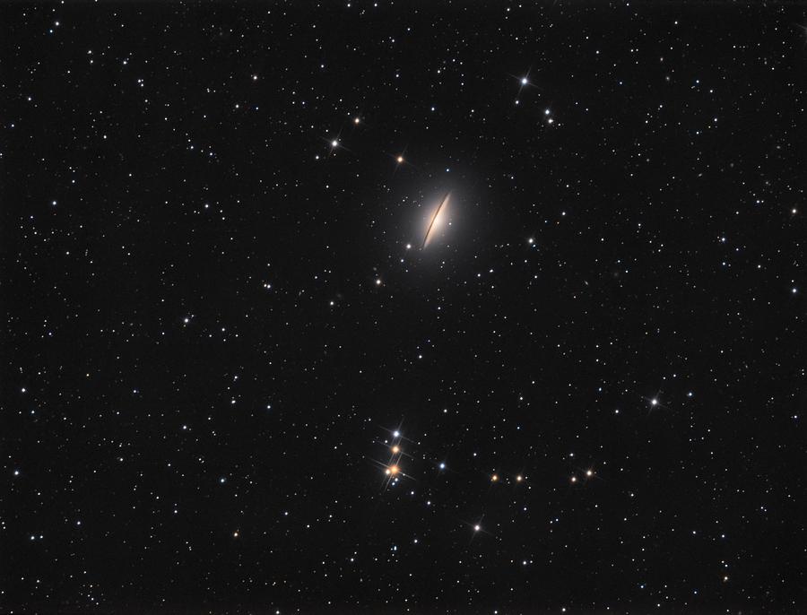 Abstract Photograph - Sombrero Galaxy M104 in constellation Virgo by Lukasz Szczepanski