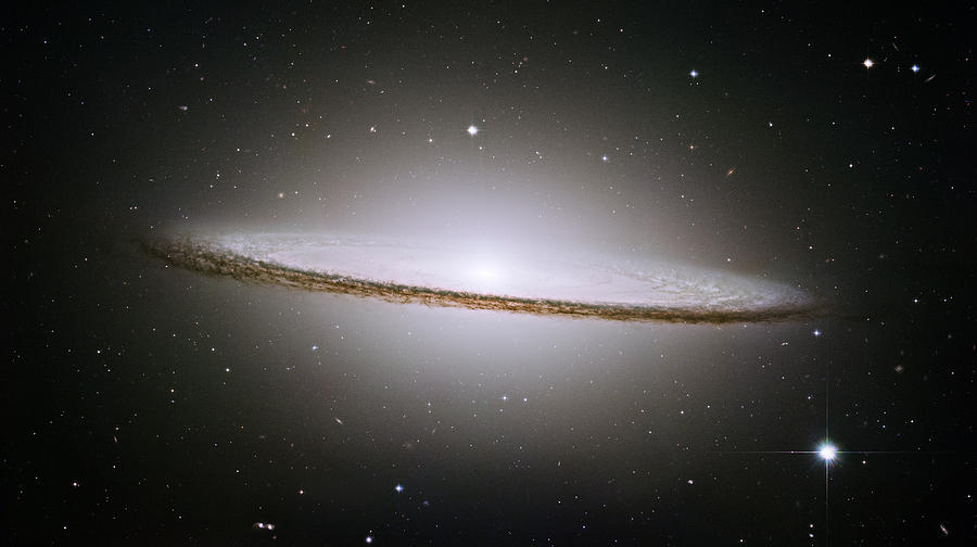 Space Photograph - Gorgeous Sombrero Galaxy Messier 104 M104 by Multiversity