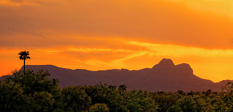Nature Photograph - Sombrero Peak Sunset h5 by Mark Myhaver