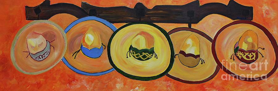 Sombreros Painting by Dorota Nowak