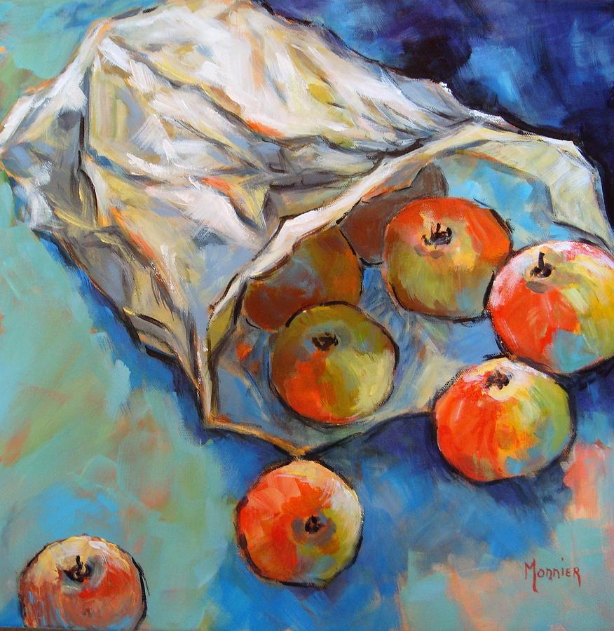 Apples Painting - Some Apples by Cathy MONNIER Apples Painting - Some Apples by Cathy MONNIER