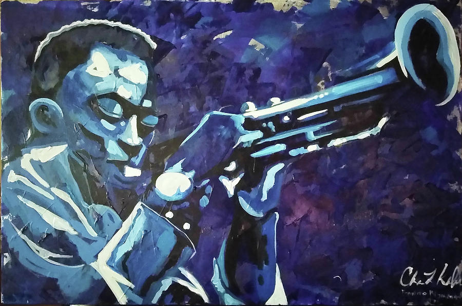 Some Kind of BLUE-MilesD Painting by Femme Blaicasso