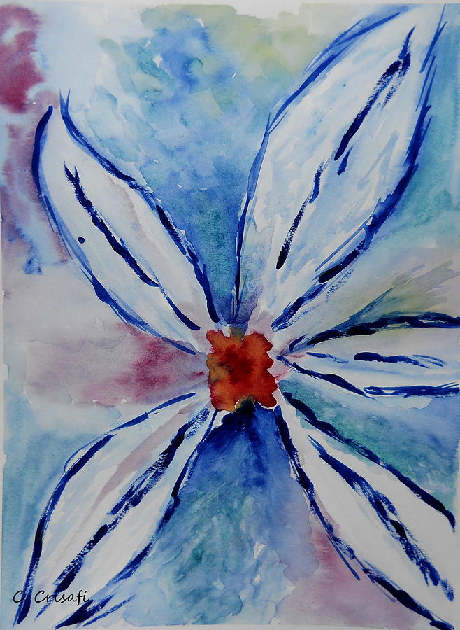Some Kind of Flower Painting by Carol Crisafi