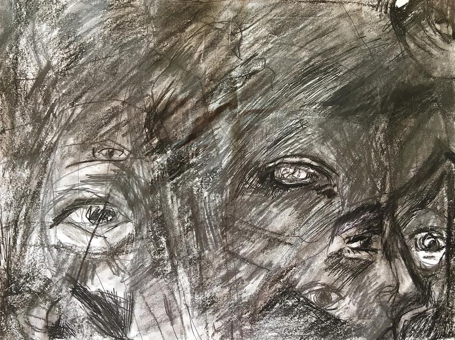 Some of My Eyes Drawing by Judith Redman
