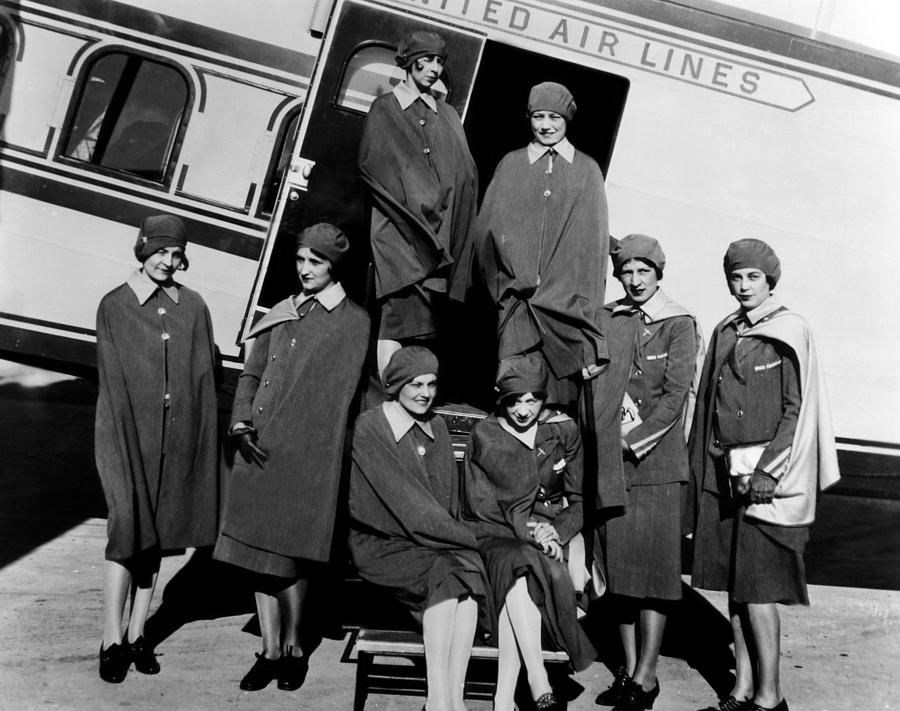 Some Of The First Stewardesses Photograph by Everett