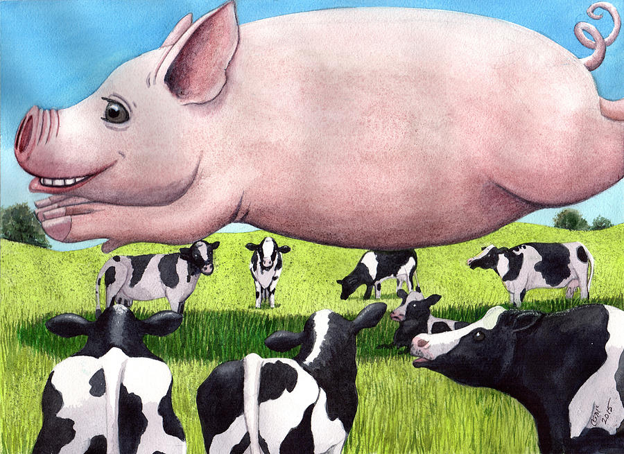 Some Pig Painting by Catherine G McElroy