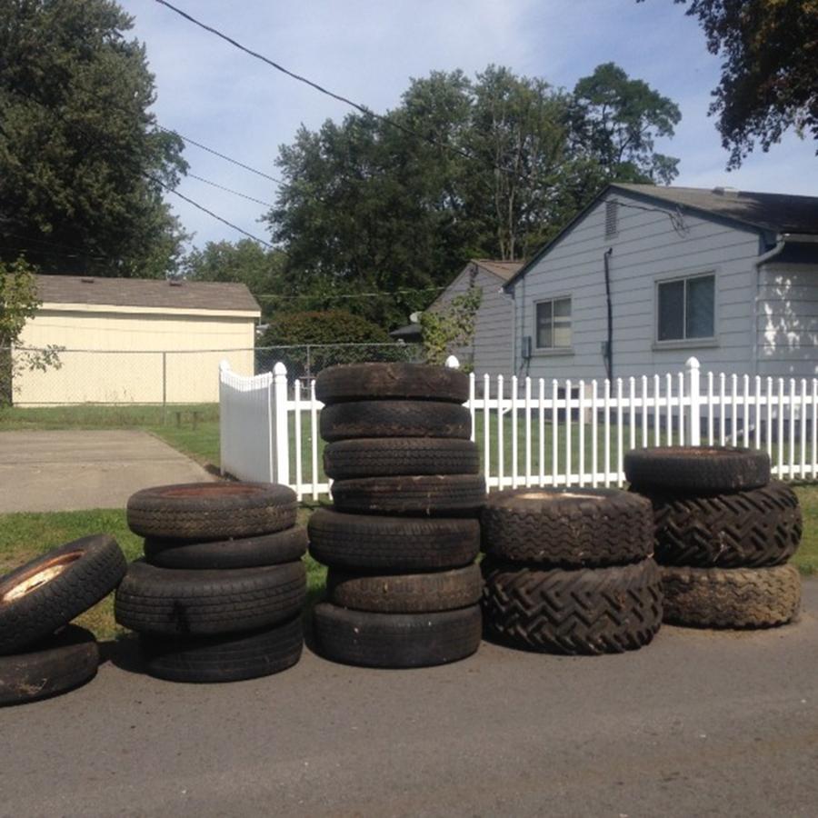 Tires Photograph - Some Spare Tires  by Alicia Nuccilli