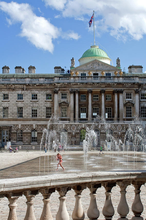 Somerset House Fountains Photograph by Shirley Mitchell