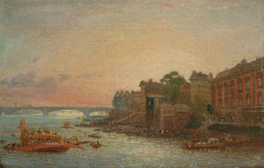 Somerset House. London Painting by Frederick Nash