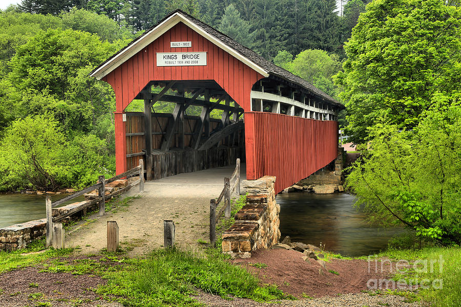 Somerset Kings Covered Bridge Photograph by Adam Jewell