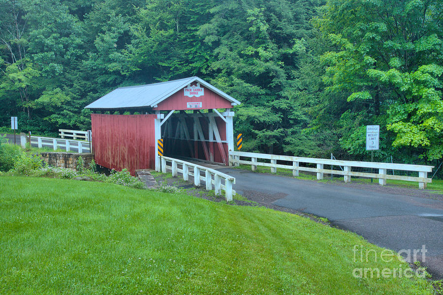 Somerset Packsaddle Covered Bridge Photograph by Adam Jewell