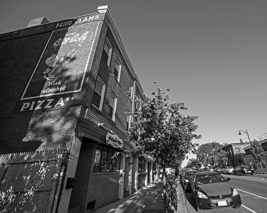 Somerville MA Somerville Ave Mural Black and White Photograph by Toby McGuire