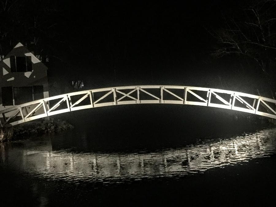 Somesville Bridge at Night   Photograph by Lena Hatch