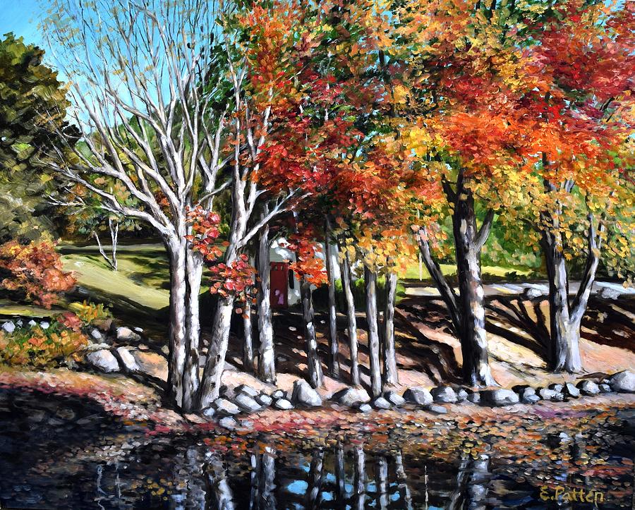 Somesville, Autumn Painting by Eileen Patten Oliver