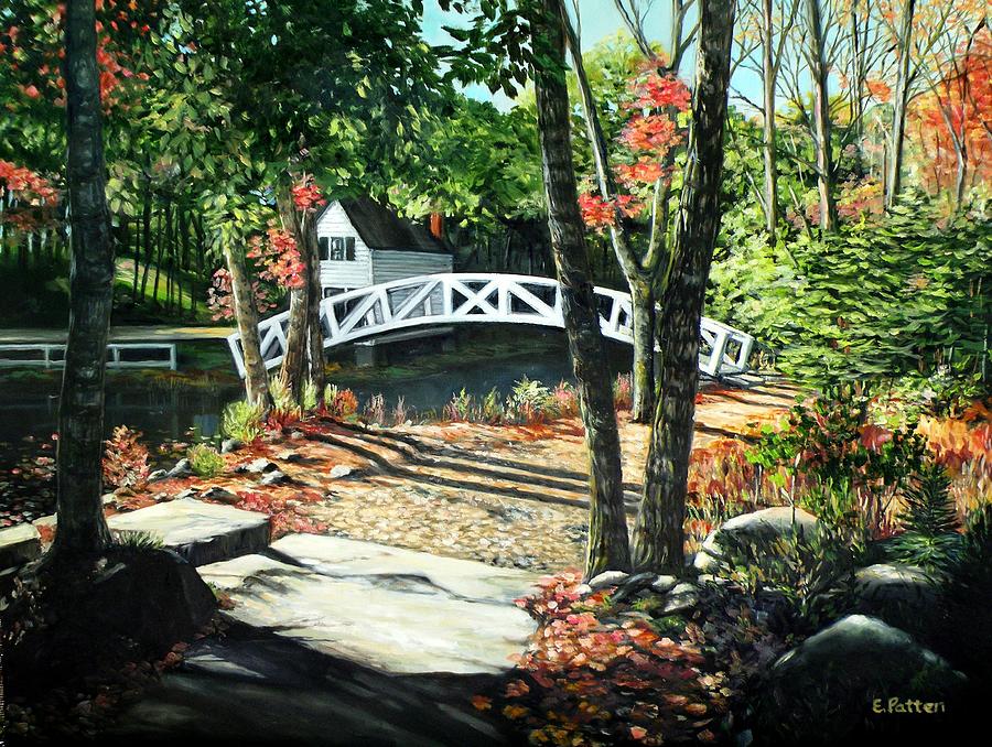 Path to the Somesville Bridge, Maine Painting by Eileen Patten Oliver