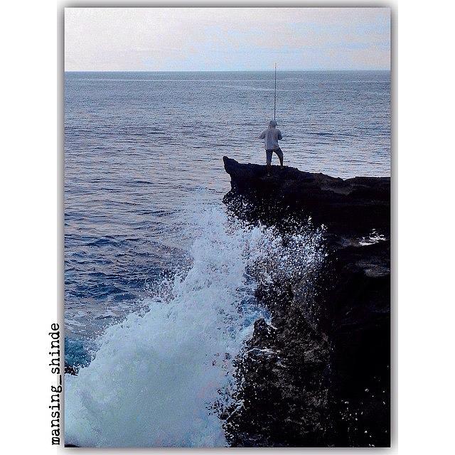 Indonesia Photograph - Something Fishing On The Edge by Indian Truck Driver