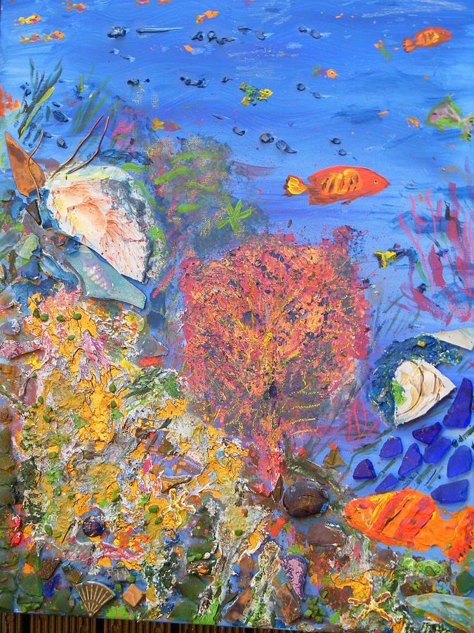 Coral Reef Painting - Something Fishy by James Campbell