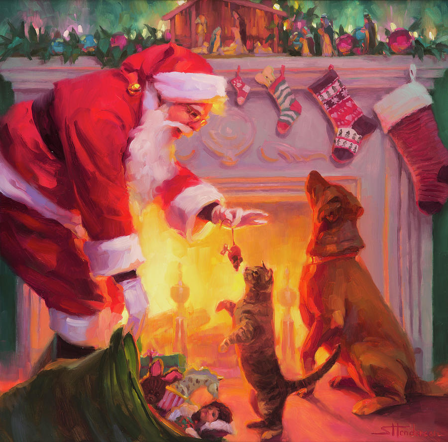 Christmas Painting - Something for Everyone by Steve Henderson