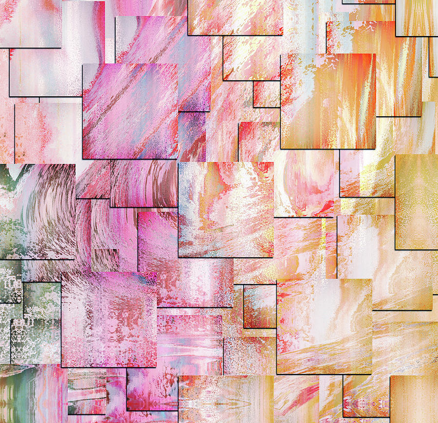 Squares Mixed Media - Something In The Air Contemporary Abstract Art by Georgiana Romanovna