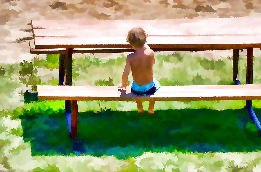 Sometime I like being alone 2 Painting by Jeelan Clark