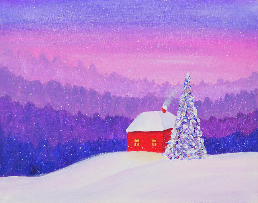 Christmas Painting - Sometimes In Winter by Iryna Goodall