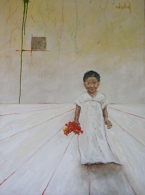 Child Painting - Sometimes... by Ixchel Amor