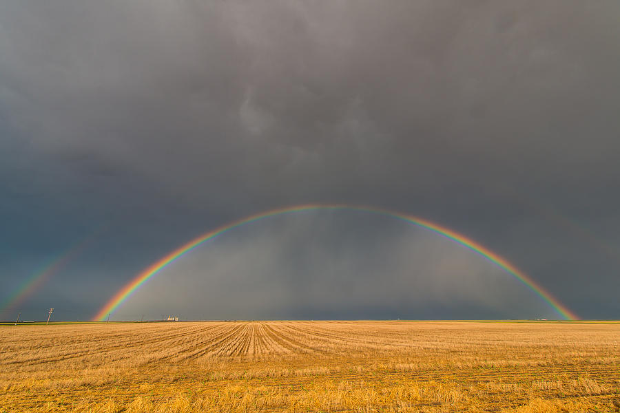 Somewhere over the rainbow in Kansas Photograph by Tony Hake
