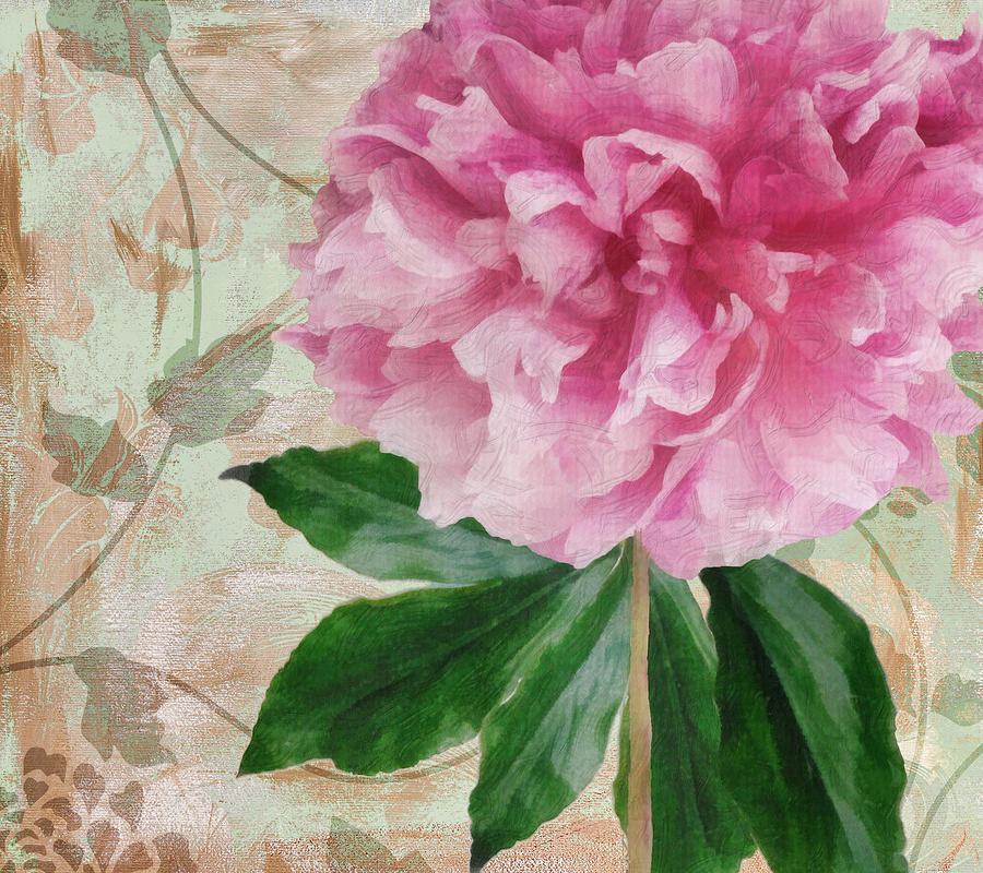 Sonata Pink Peony II Painting by Mindy Sommers