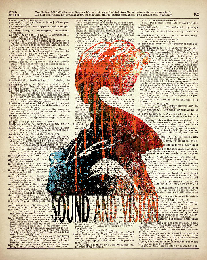 Song and vision on dictionary page Mixed Media by Art Popop