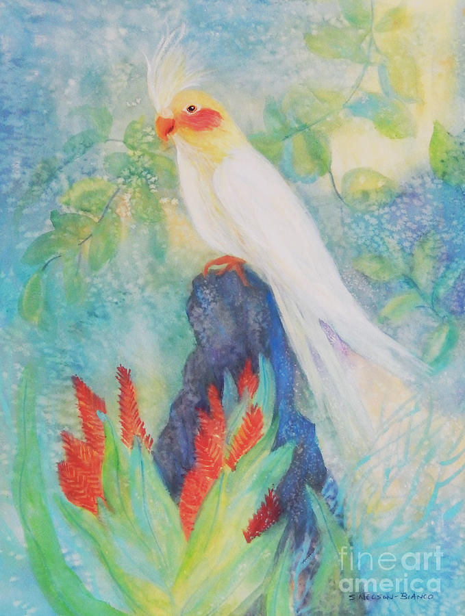 Song In Paradise Painting by Sharon Nelson-Bianco