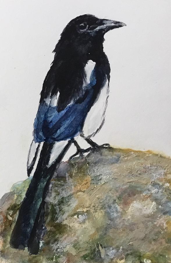 Song of a Magpie Painting by Cheryl Wallace