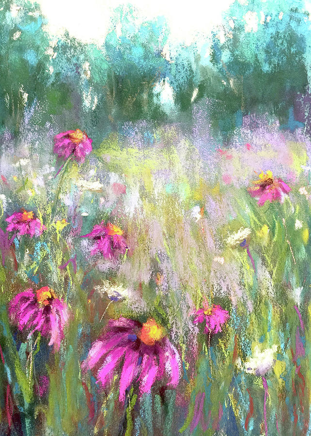 Song of the Flowers Pastel by Susan Jenkins