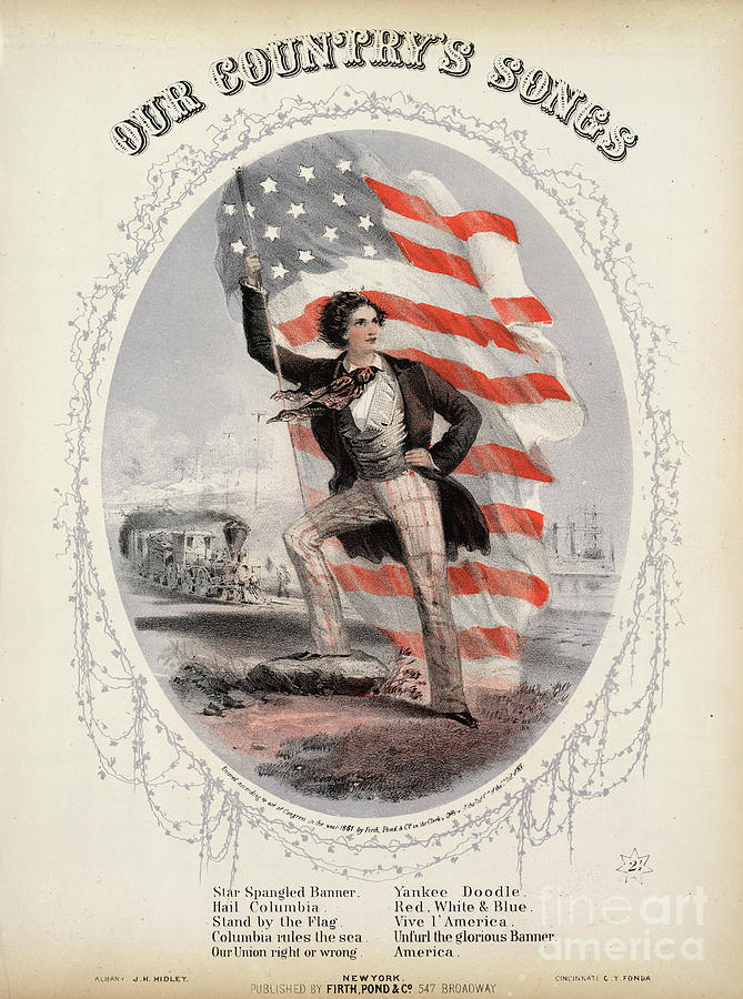 Song Sheet Cover, 1861 Photograph by Granger