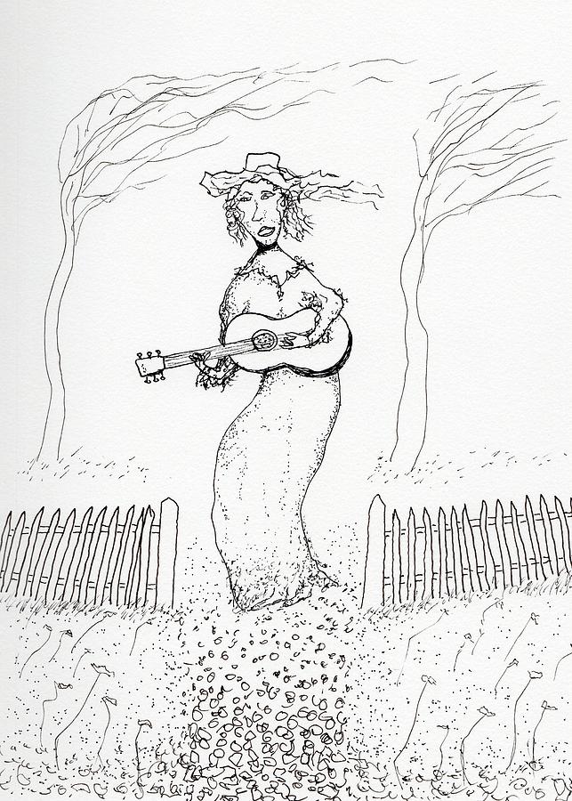 Song with the wind Drawing by Jim Taylor