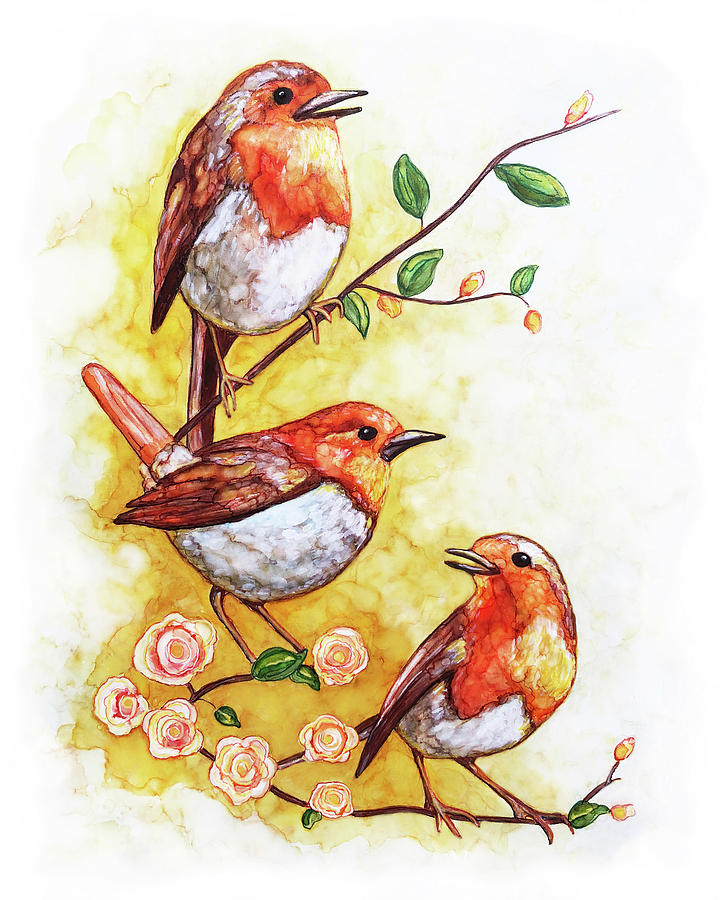 Bird Painting - Songbird Chorus by Jennifer Allison