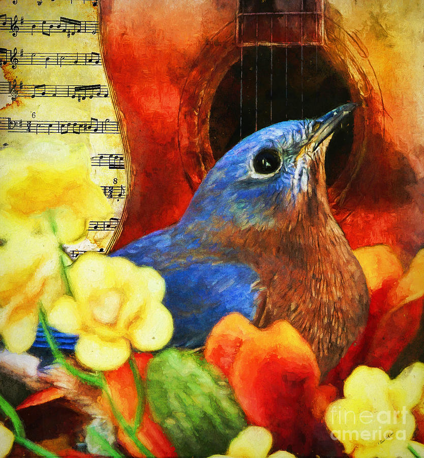 Songbird Mixed Media by Tina LeCour