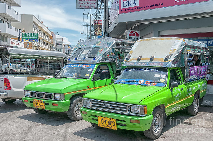 Transportation Photograph - Songthaew Taxi by Antony McAulay