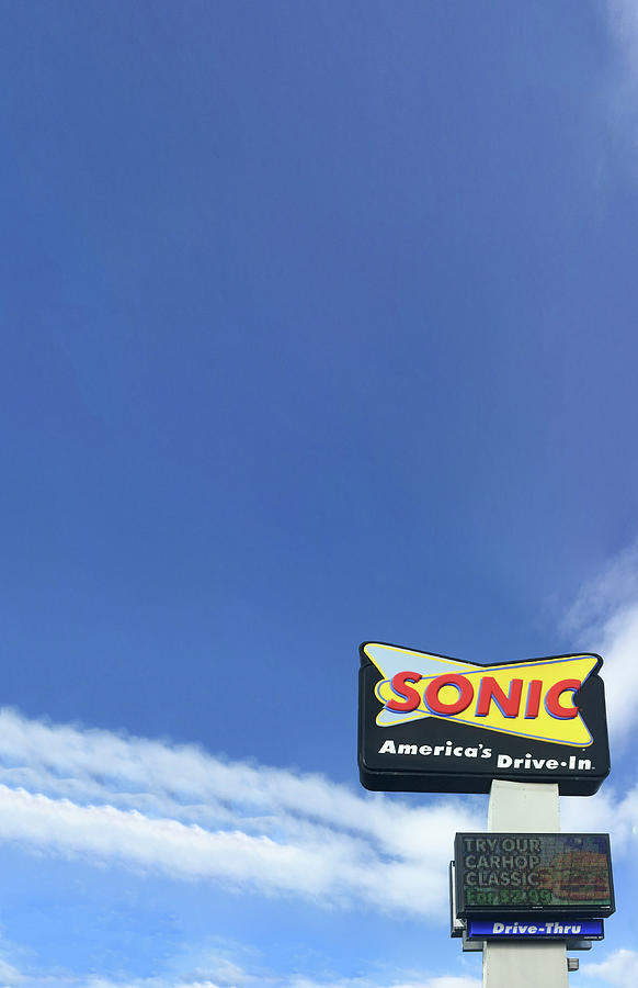 Sonic Americas Drive In Dark Blue Sky Photograph by Bert Peake