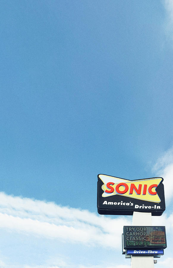 Sonic Americas Drive In Grainy Photograph by Bert Peake