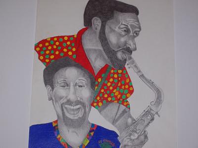 Sonny Rollins Drawing by Glenn Isaac Sonny Rollins Drawing by Glenn Isaac