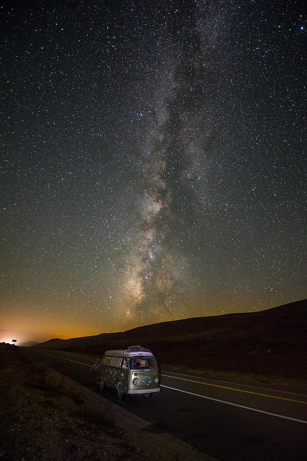 Sonora the VW Bus Under The Milky Way Photograph by Richard Kimbrough