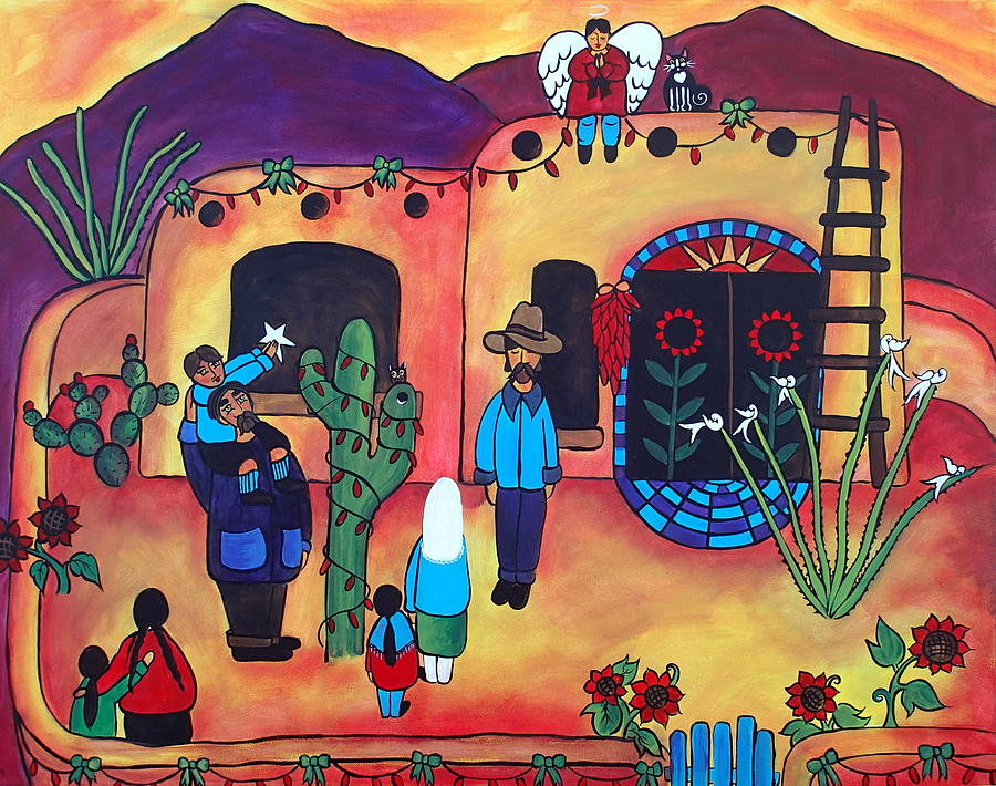 Sonoran Christmas Painting by Jan Oliver-Schultz
