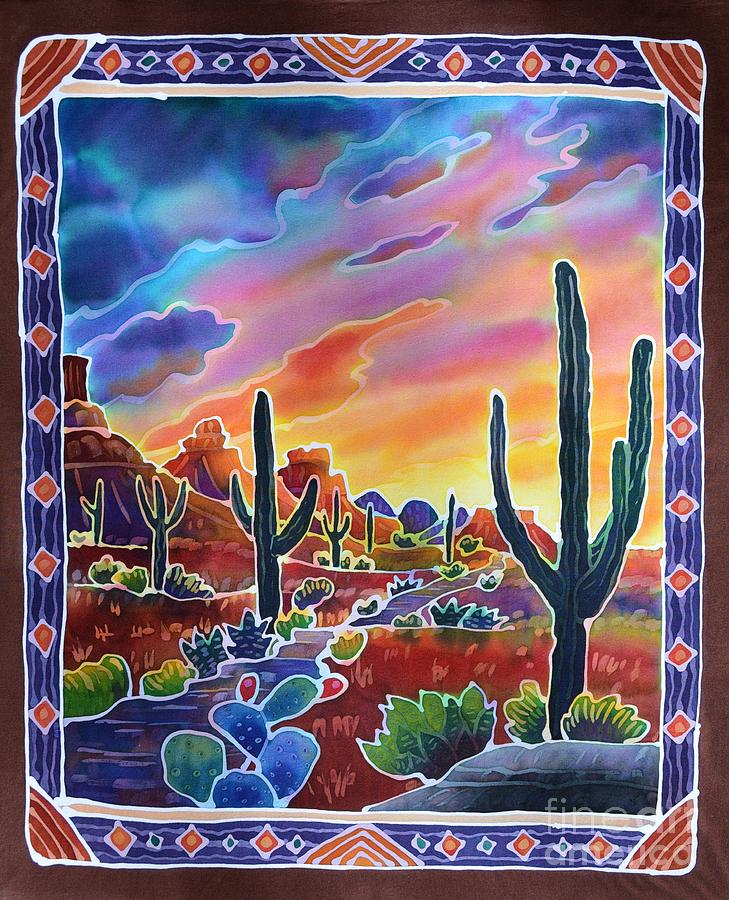 Sunset Painting - Sonoran Desert Sunset by Harriet Peck Taylor