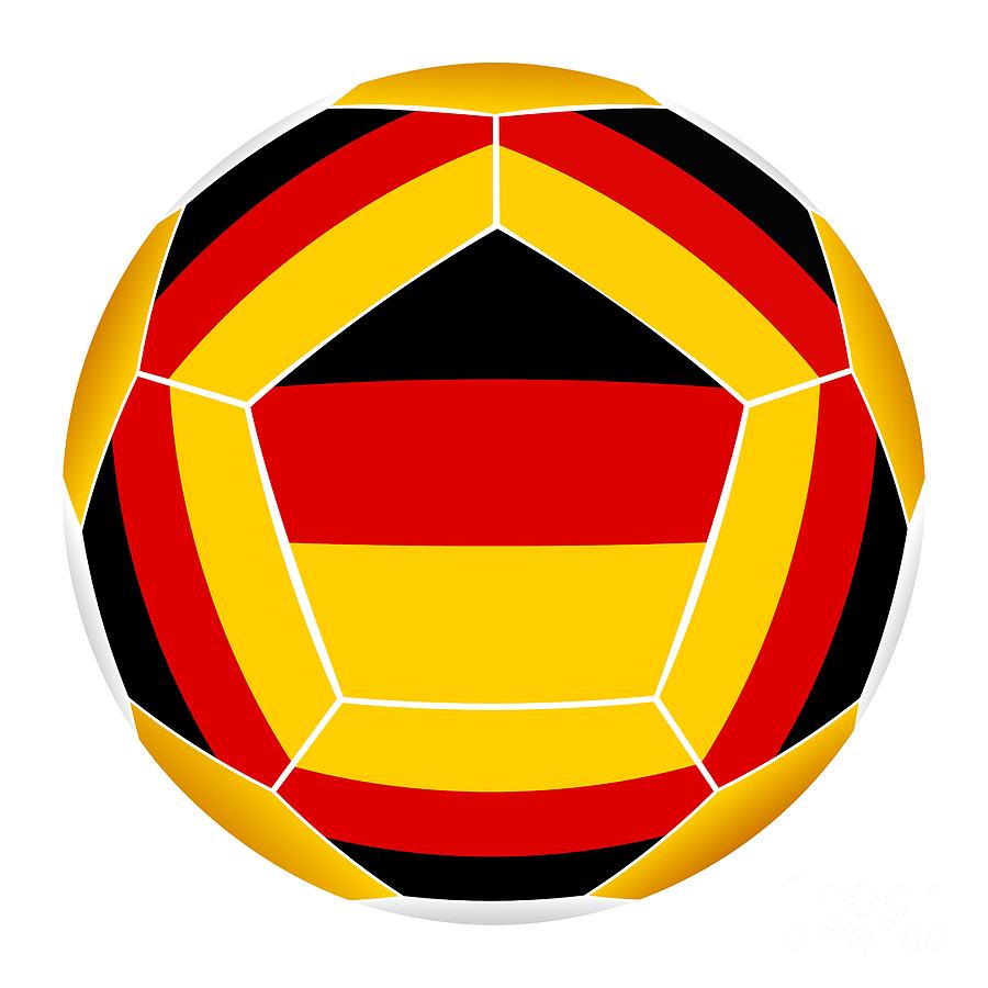 Soocer ball with Germany flag Digital Art by Michal Boubin