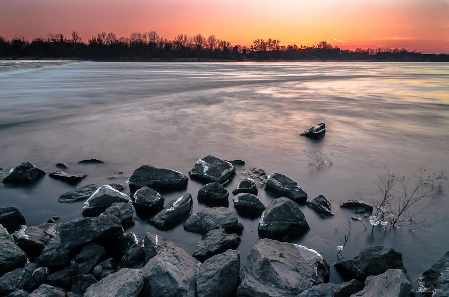 Sunset Photograph - Soon to Be Frozen by Julis Simo