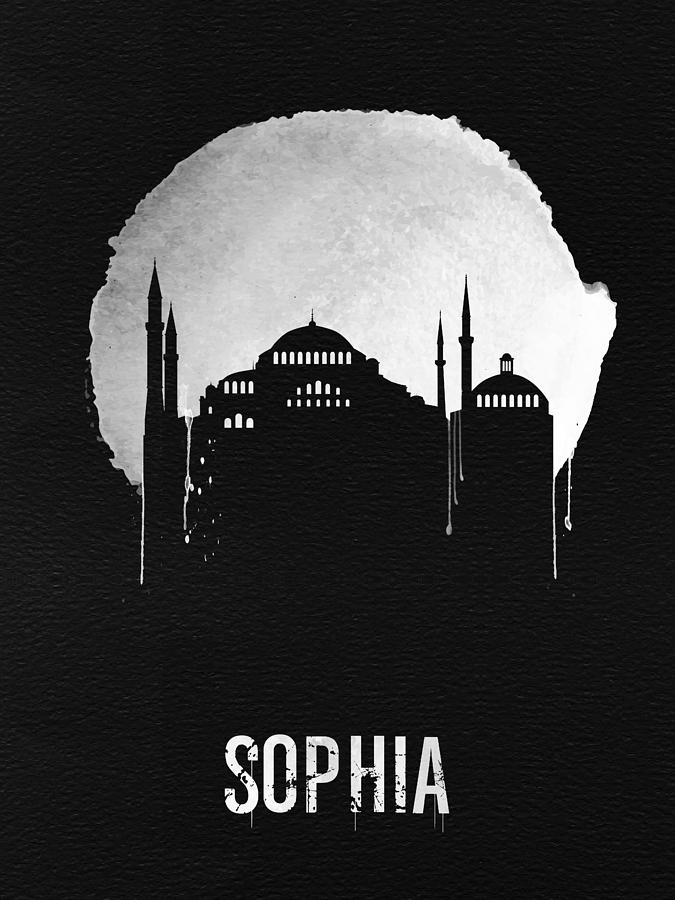 Skyscraper Digital Art - Sophia Landmark Black by Naxart Studio
