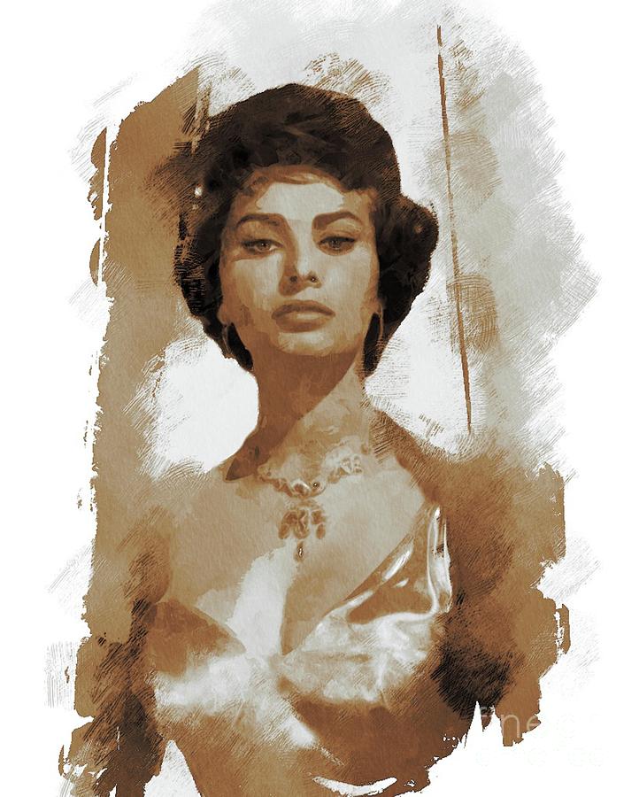 Sophia Loren, Actress Painting