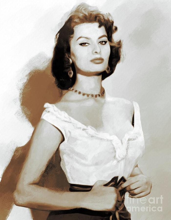 Hollywood Painting - Sophia Loren, Actress by Esoterica Art Agency