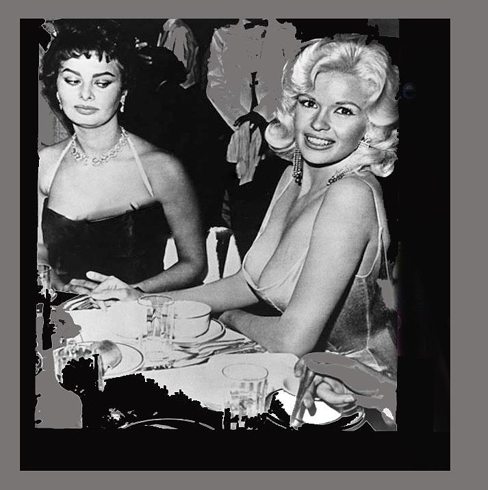 Sophia Loren and Jane Mansfield 1957-2015 Photograph by David Lee Guss